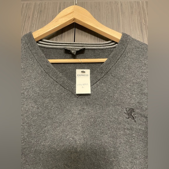 NWT Express 100% Cotton V-neck Sweater - Picture 3 of 4